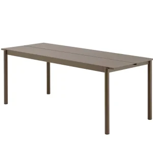 Linear Steel Matbord 200X75 cm Taupe Lågt pris